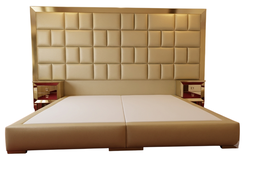Three-seater sofa, champagne gold