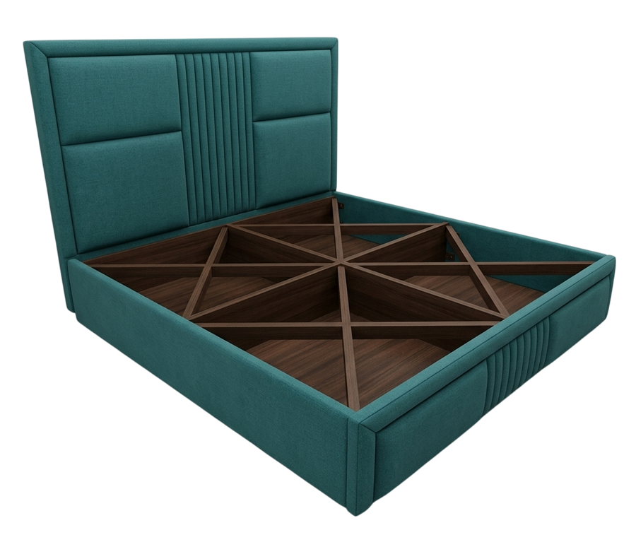 Fabric sofa, teal
