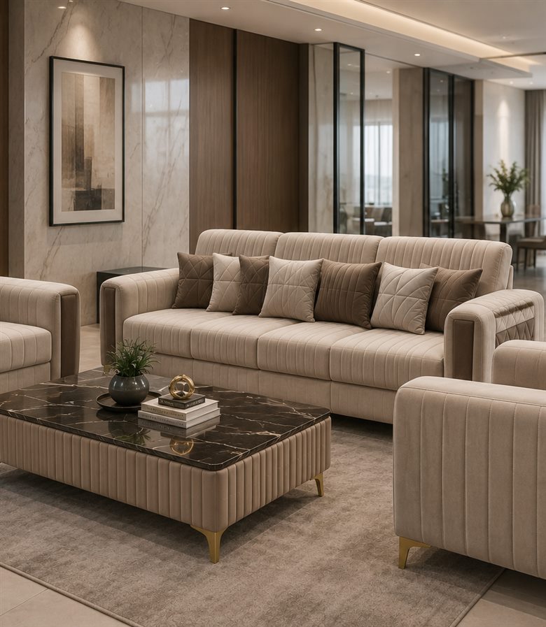 Styled living room, an example of home interior work